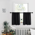PONY DANCE Short Curtains for kinchen, Half Curtains for Window, loft Thermal Insulated Curtain Tiers for Bedroom/Bathroom Shade