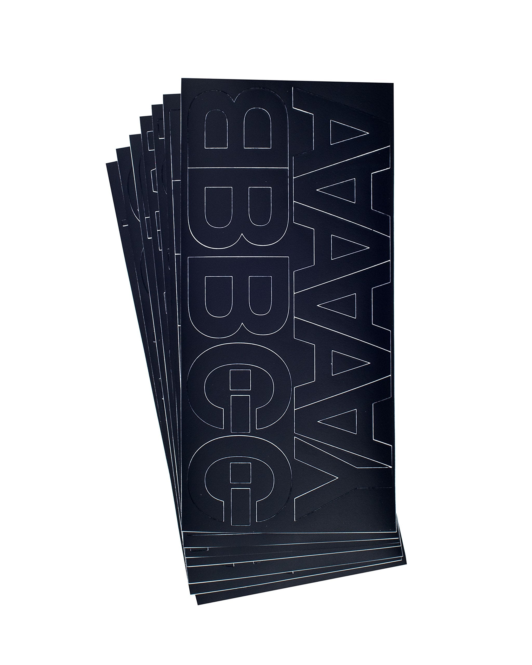 Westcott Lettercraft Removable Vinyl Letters, Black, Helvetica Font, 2-Inch Characters (Rph2-Cn Blk/15857)