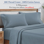 California Design Den 100% Cotton King Pillow Cases Set Of 2, 800 Thread Count, Soft And Cool Pillow Cases Sateen, Fits King Size Pillows, Softer Than Egyptian Cotton Pillowcases (Beige)