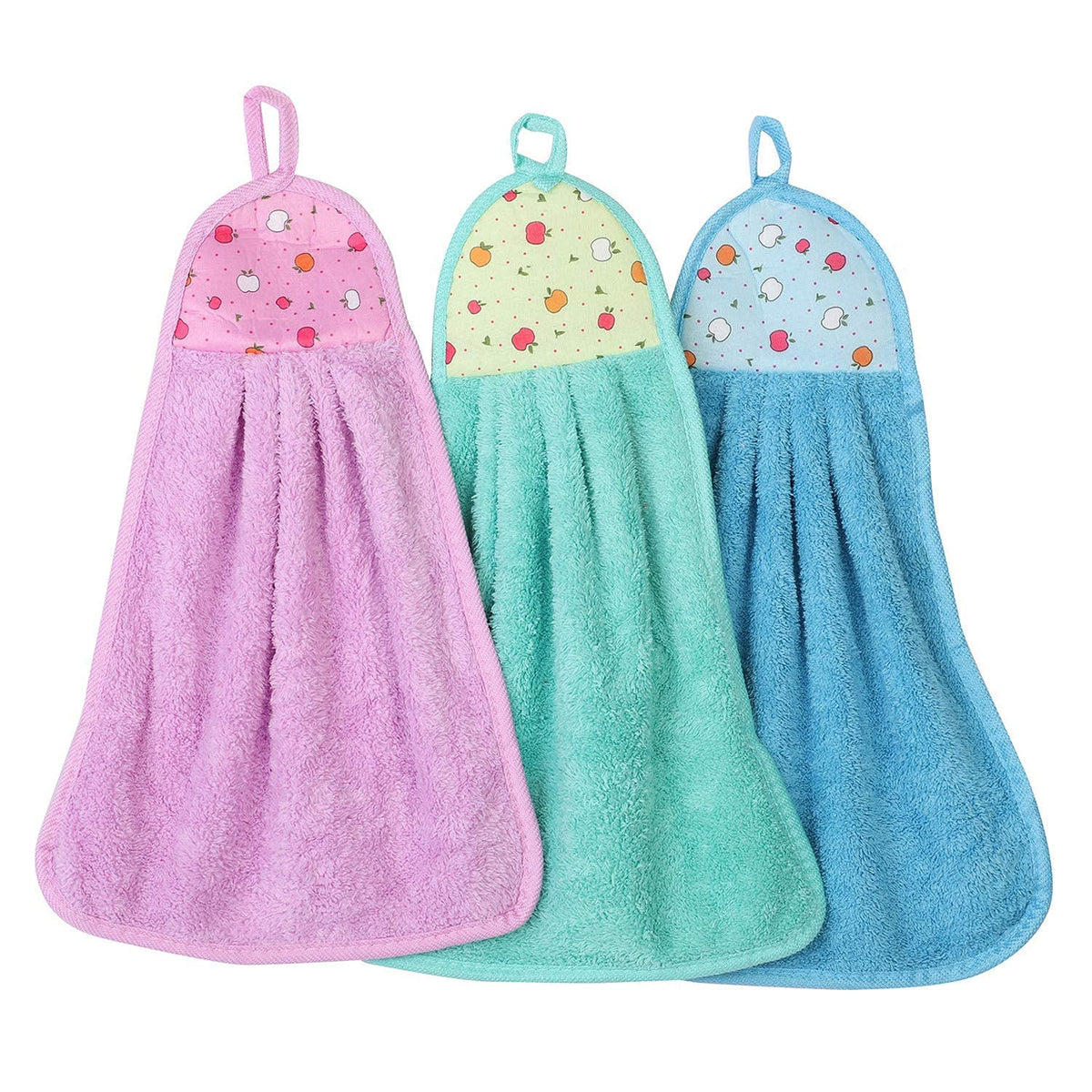 bosig Cotton Hanging Kitchen Hand Towel | Micro Fiber Cotton Hanging Towels for wash Basin/Kitchen Napkin/Hand Towels wash Basin