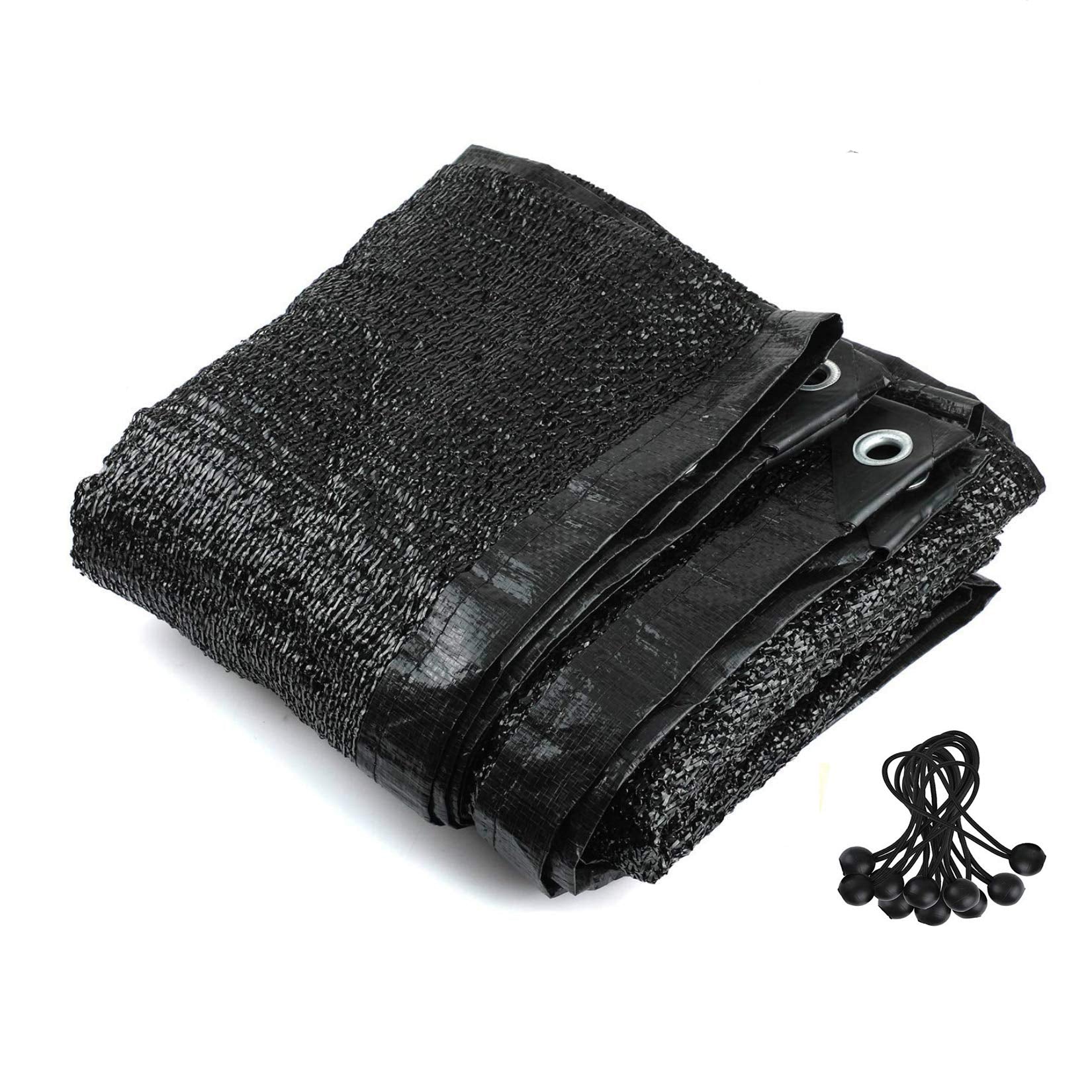 Smartelf Shade Cloth 70% Sunblock Shade Cloth Net 6.5 Ft X 6.5 Ft - Black Bulk Uv Resistant Fabric Mesh For Greenhouse Shade Clo