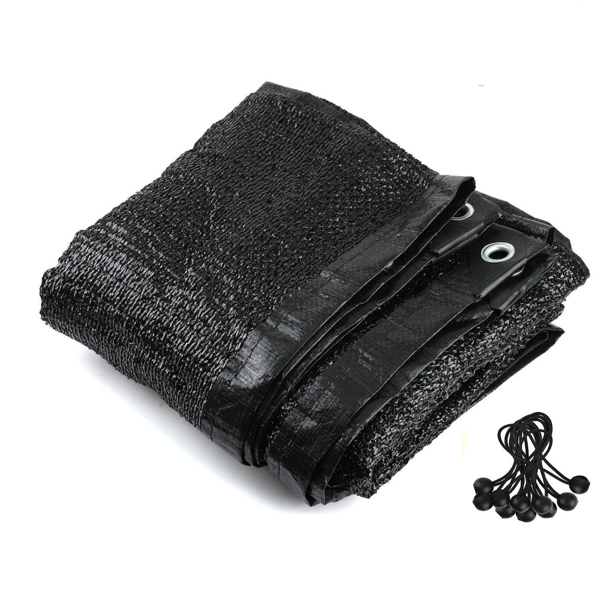 Smartelf Shade Cloth 70% Sunblock Shade Cloth Net 6.5 Ft X 6.5 Ft - Black Bulk Uv Resistant Fabric Mesh For Greenhouse Shade Clo