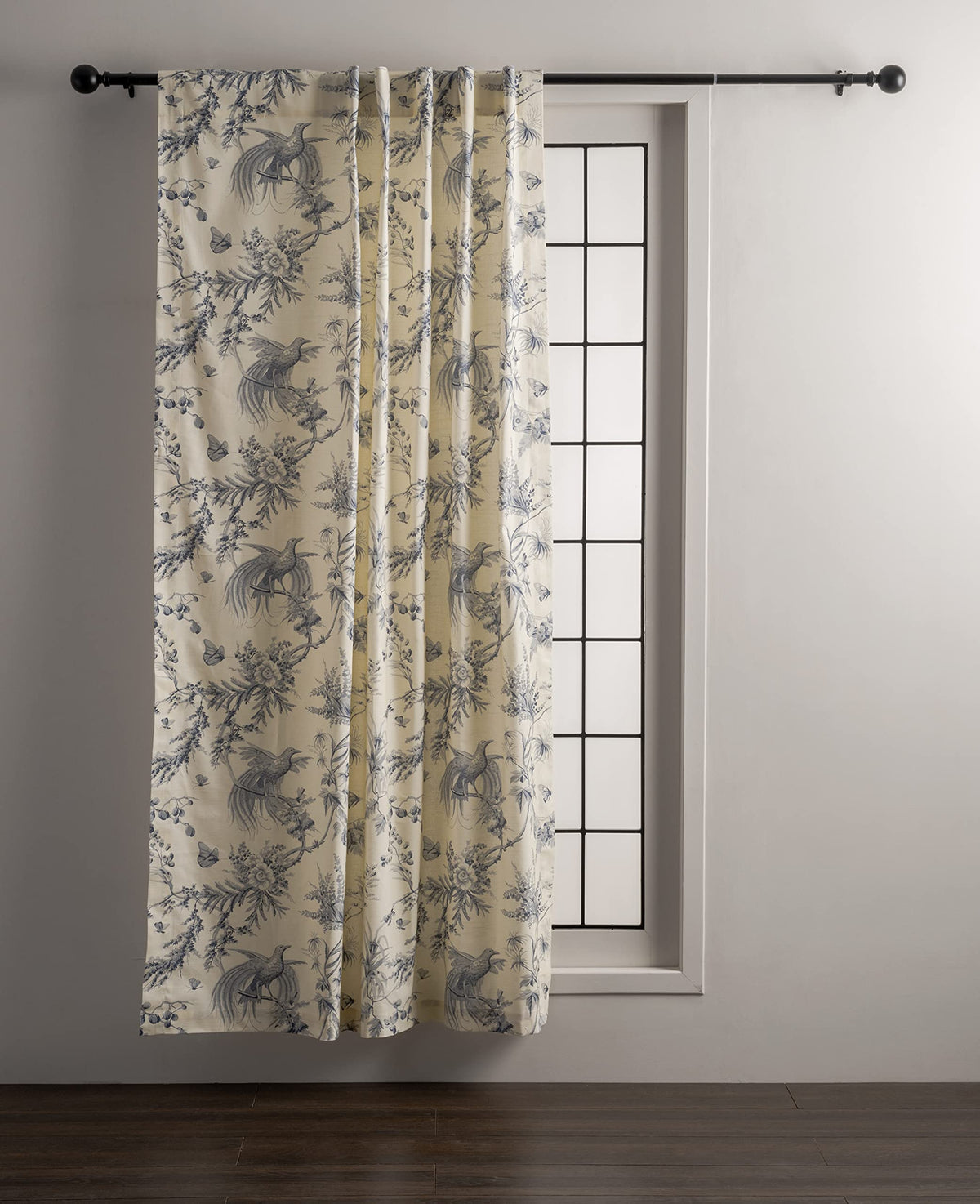 Maison D' Hermine 100% Cotton Curtain - 50'X96' Delft Decorative Curtain - Aesthetic Curtains For Farmhouse, Kitchen & Bedroom