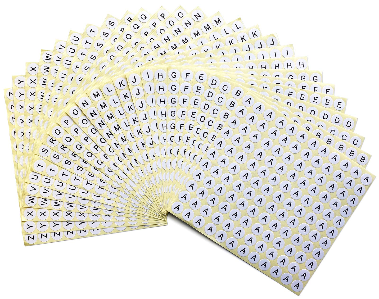 Dealzepic - Alphabet Stickers Of The Letter A To Letter Z - Small Round Paper Self-Adhesive Peel And Stick Letter Labels - Set O