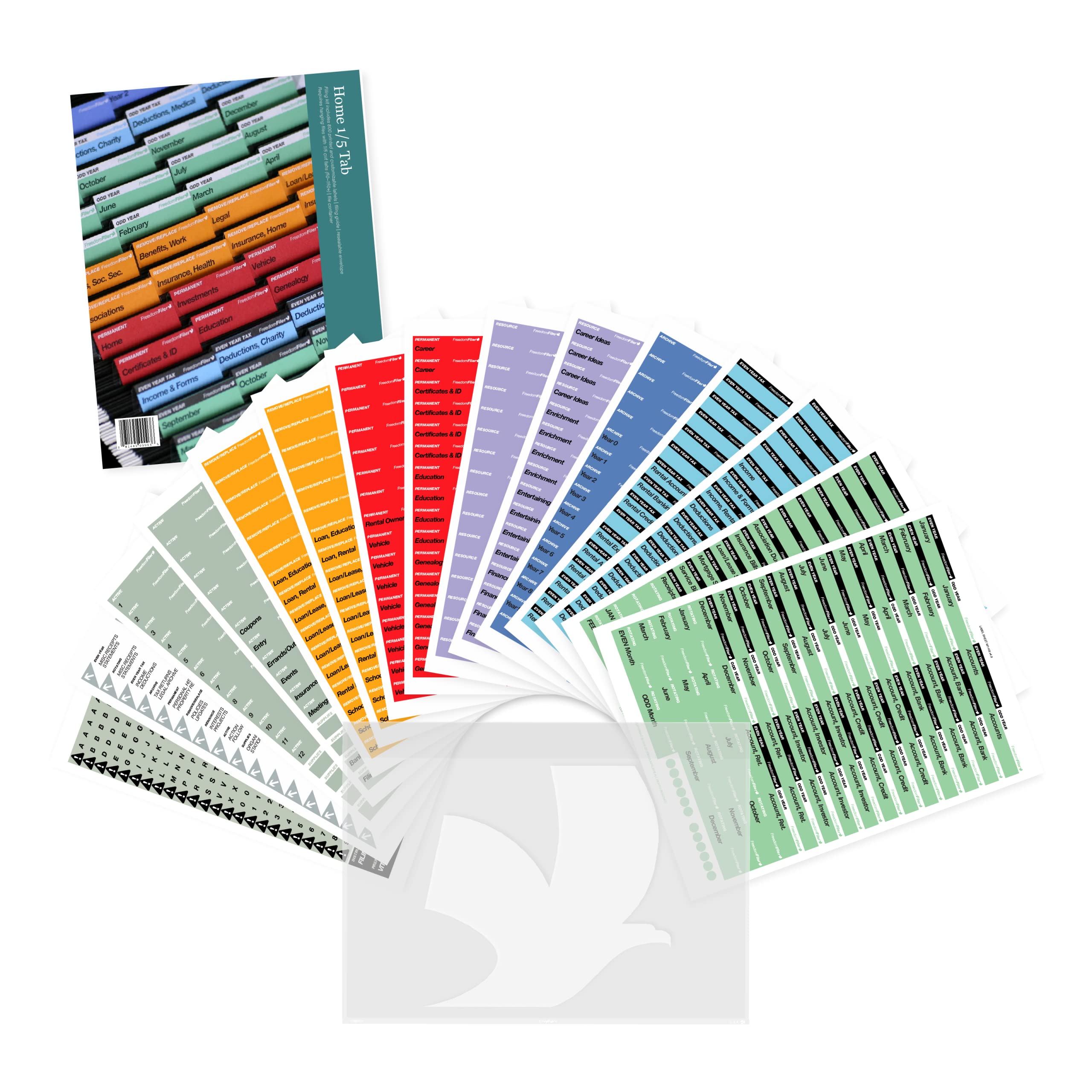 Freedomfiler Home Filing System 1/5 Tab