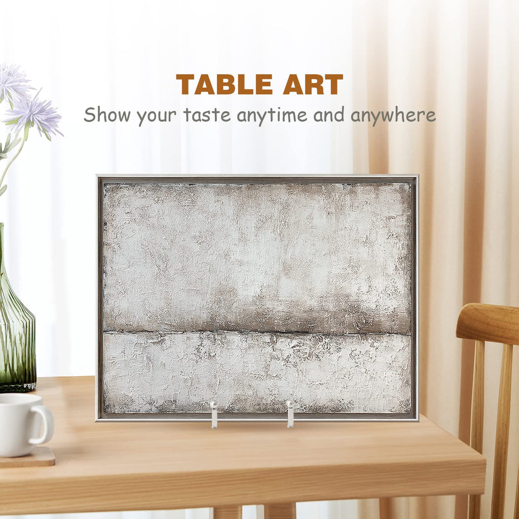 Plate Holder Easel Display Stand - 8 Inch Metal Plate Stands For Display - Tabletop Picture Stand - Silver Iron Easels For Displ