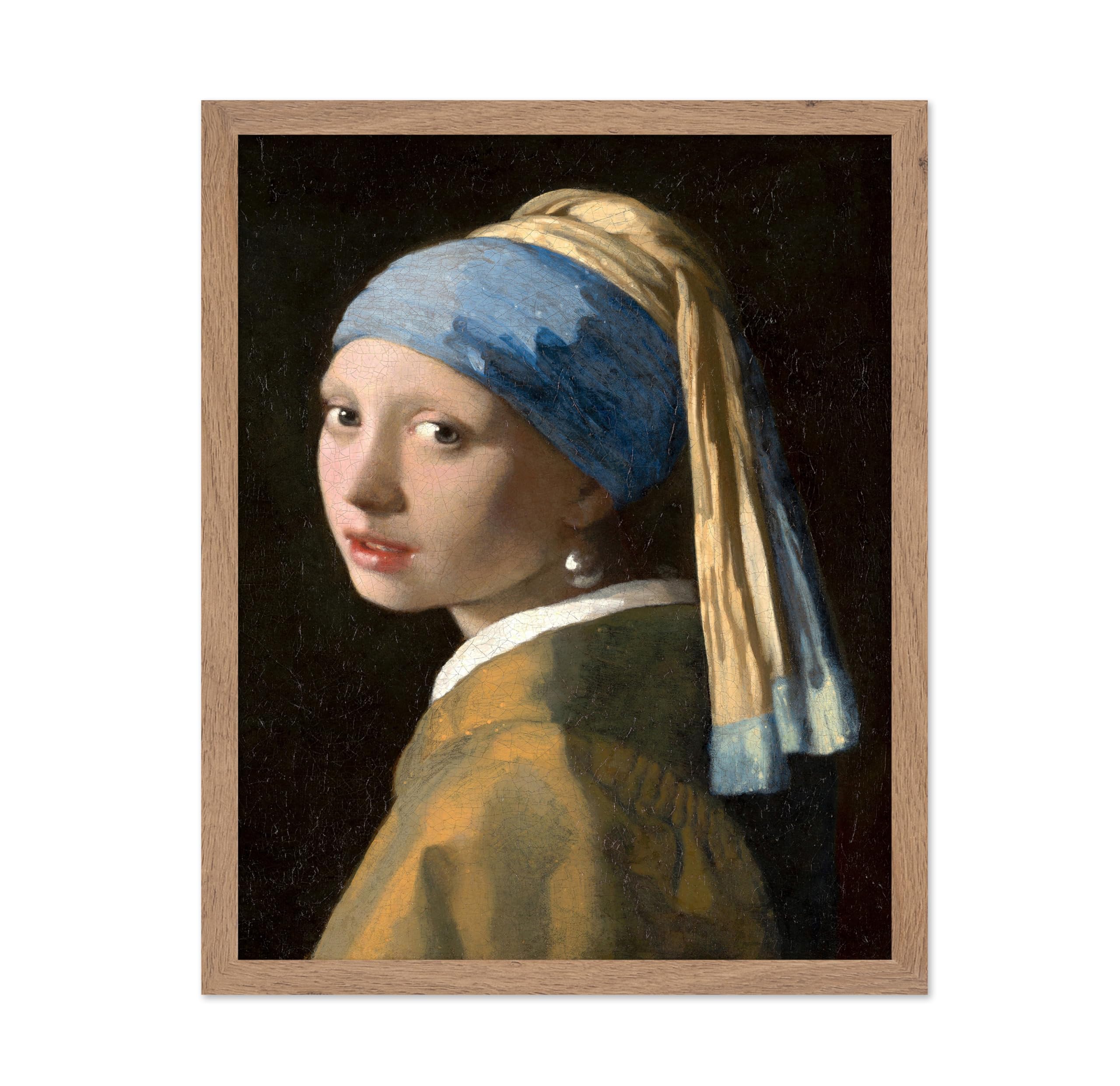 Poster Master Vintage Illustration Poster - Retro Impressionism Print - Gift for Artist, Friend - Girl with the Pearl Earring, B
