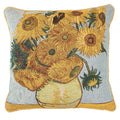 Signare Van Gogh Artist Tapestry Double Sided Square Throw Pillow Cover 18 x 18/ 45cm x 45cm (No Padding) in Sunflower Design