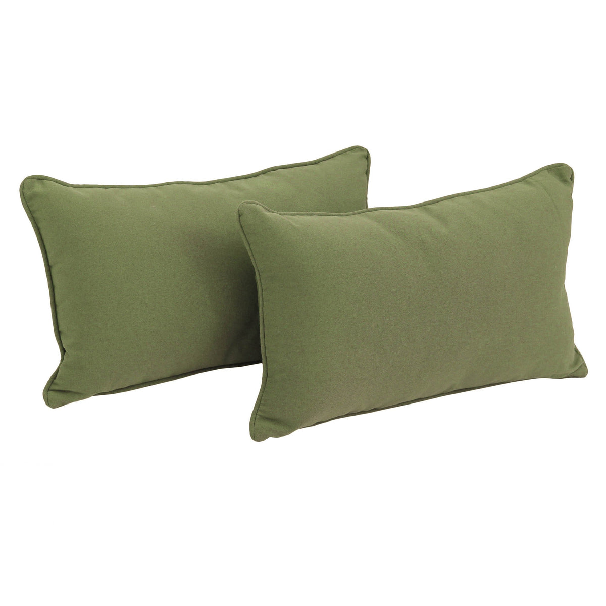 Blazing Needles Corded Twill Throw Pillows (Set of 2), 20&quot; x 12&quot;, Sage