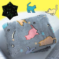 Best Gift Halloween Glow In The Dark Cute Cat Throw Blanket With Storage Bag, Soft Throw Blanket For Girls Boys, Gifts For Chris