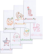 Jack Dempsey Needle Art Holiday Towel Collection (17'' X 28''), White