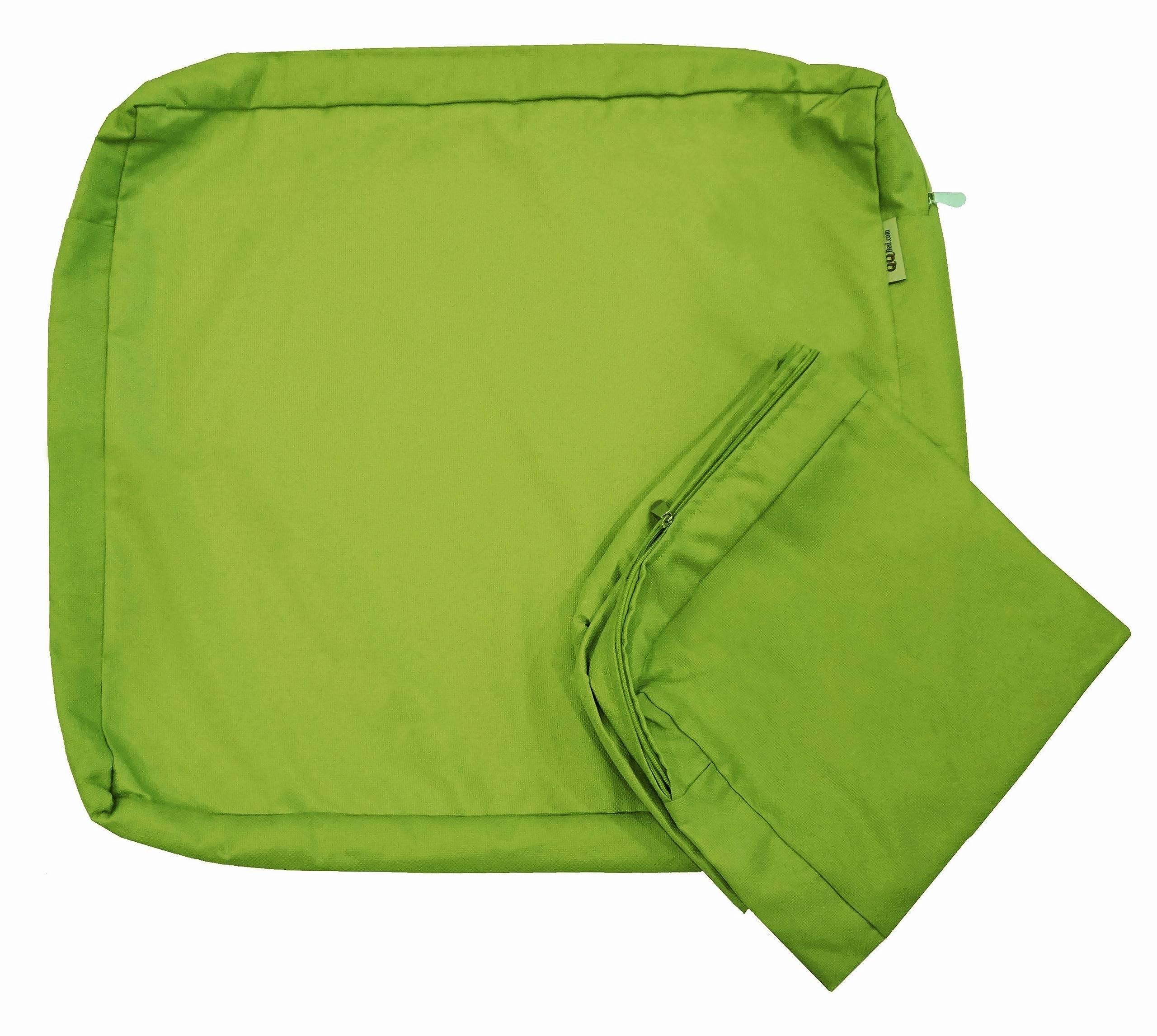 Qqbed 2 Pack Outdoor Patio Chair Pillow Seat Water-Resistant Cushion Covers In Green Color 20'X18'X4' - Replacement Covers On