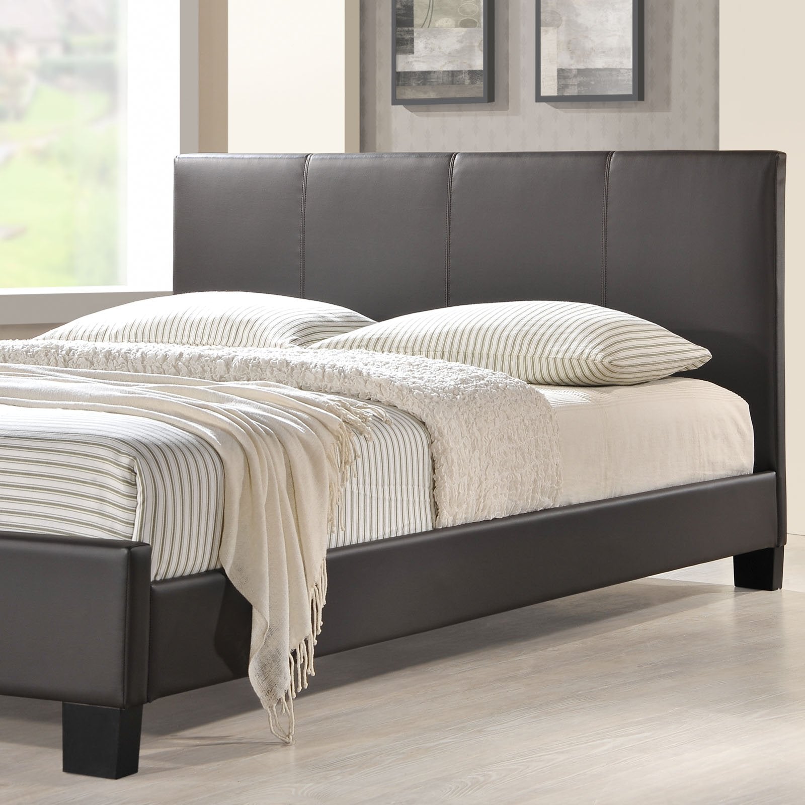 Modway Alex King Vinyl Bed In Brown
