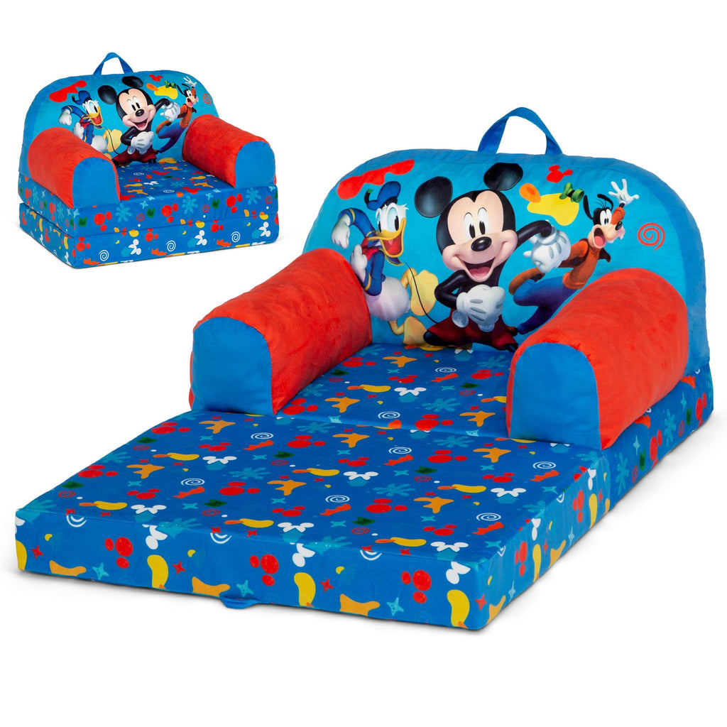 Delta Children - Mickey Mouse Cozee Buddy Flip-Out Kids Chair, Blue