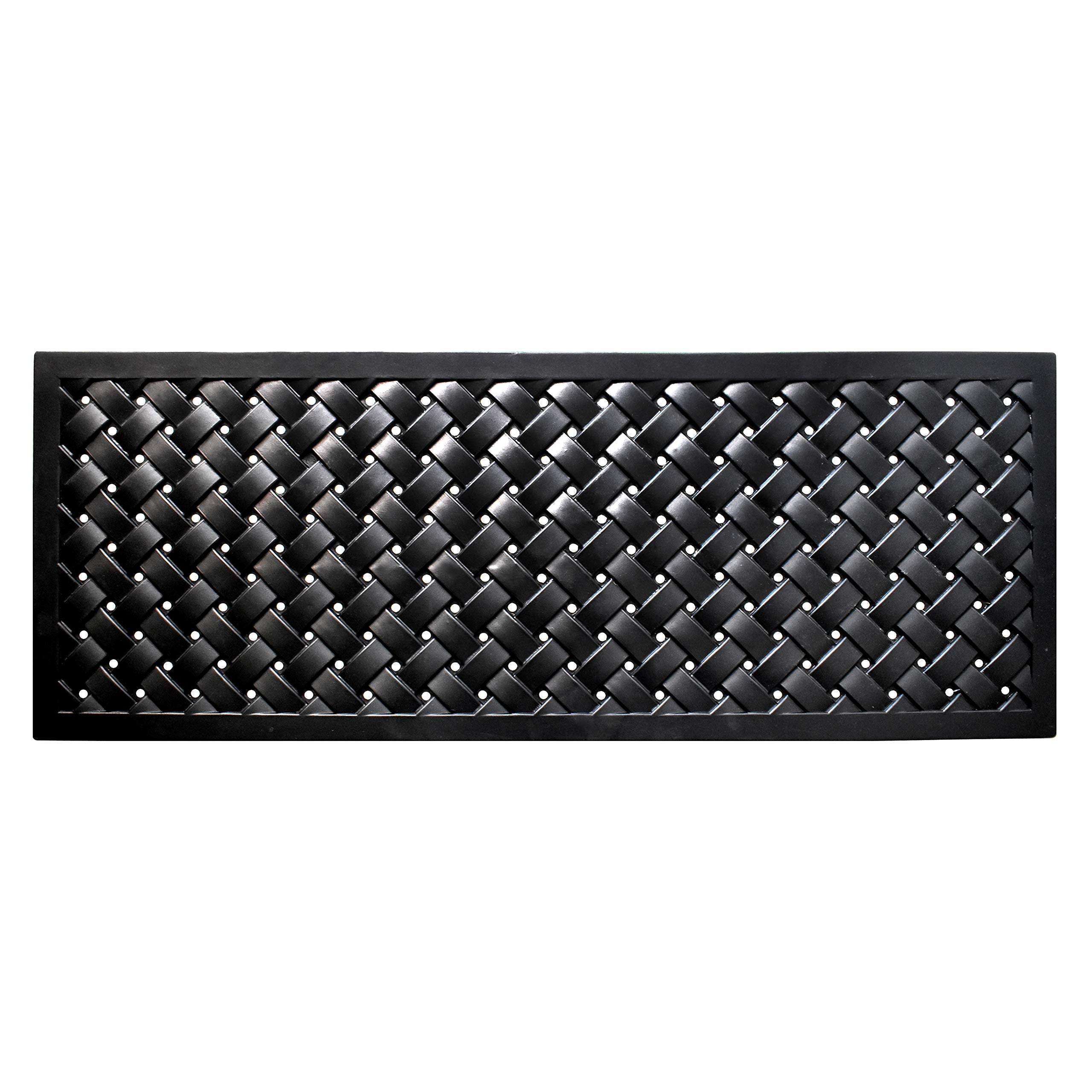 Calloway Mills 900071848 Hampton Weave Rubber Doormat, 18' X 48'
