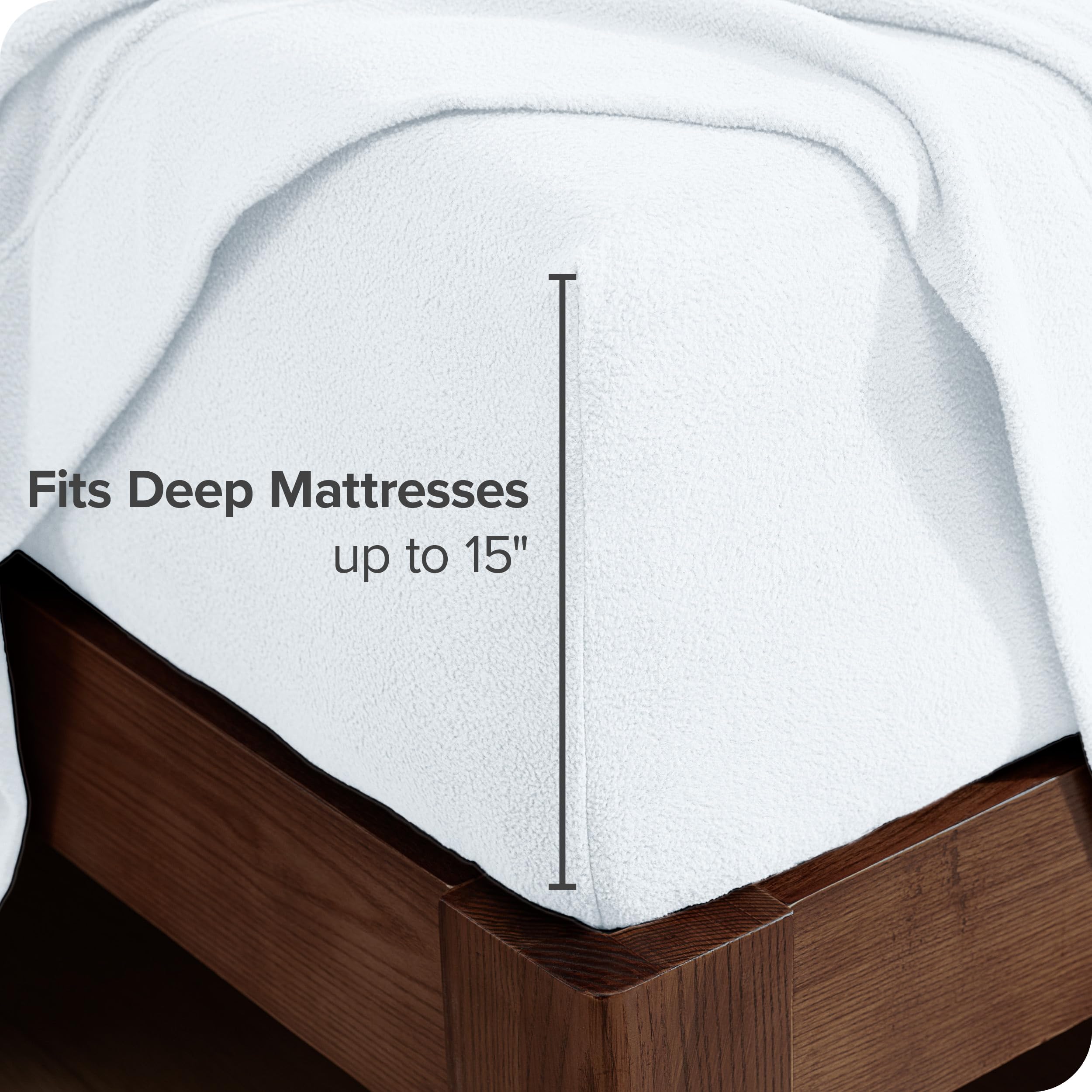 Bare Home Super Soft Fleece Fitted Sheet - King Size - Extra Plush Polar Fleece, No-Pilling - Deep Pocket - All Season Cozy Warm