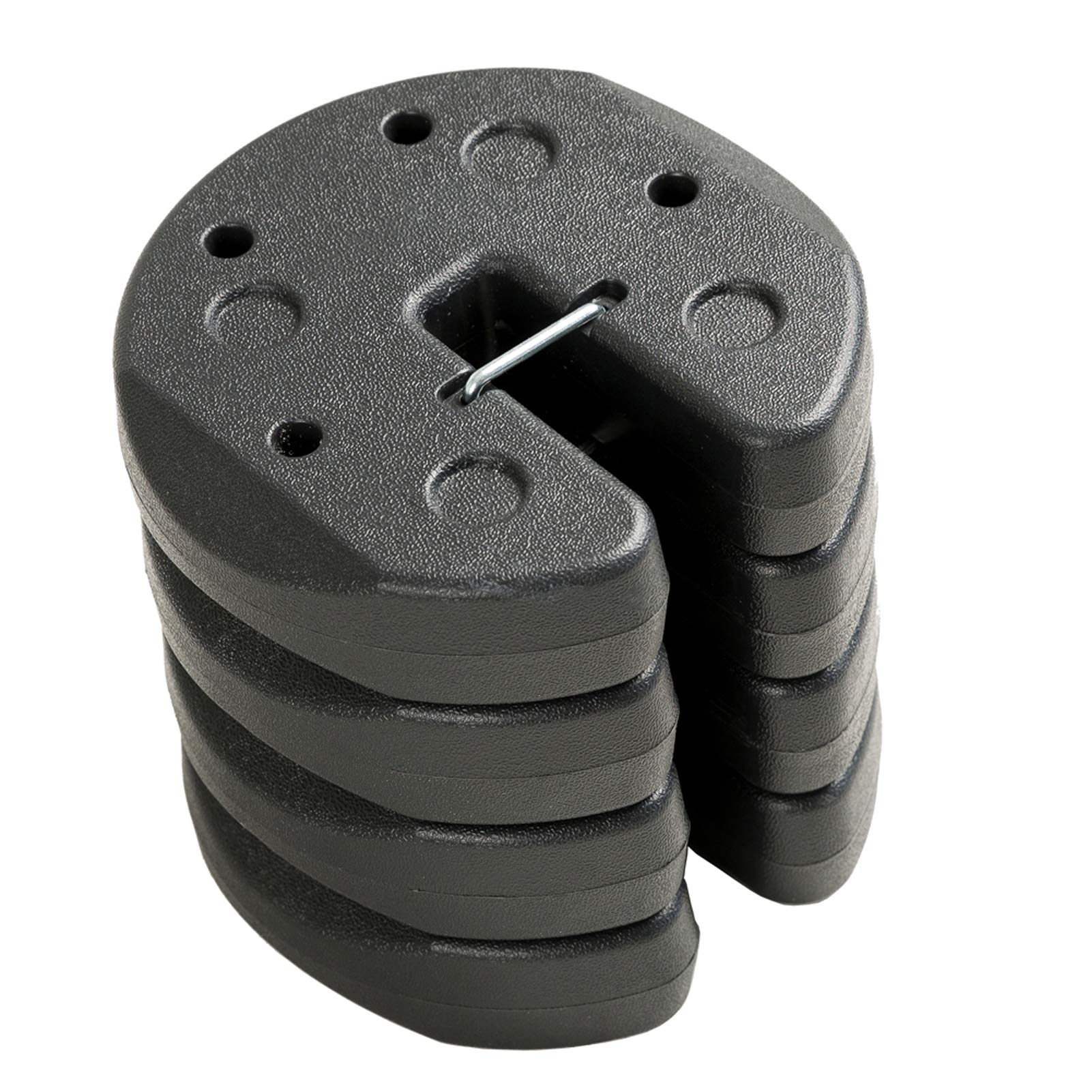 C-Hopetree 28Lb Portable Heavy Duty Canopy Weights For Outdoor Pop Up Gazebo Tent Legs, Black, Set Of 4