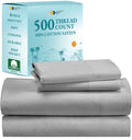 California Design Den - Finest Cotton Sheets King Size Set, Soft 100% Cotton Cooling Sheets Deep Pockets, Snug Fit Elastic, 500