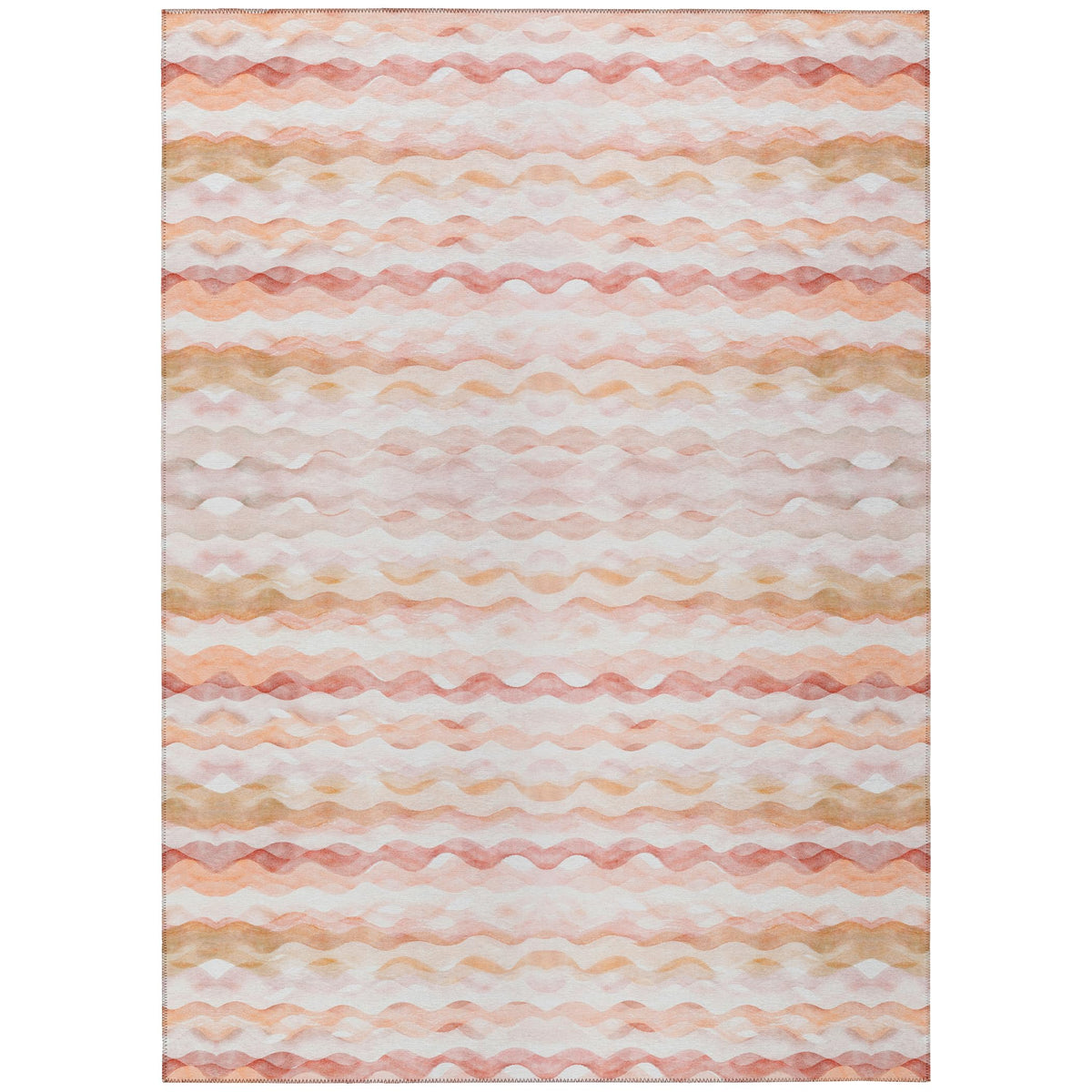 Dalyn Rugs Seabreeze Sz16 Orange Washable 2'6&quot; X 3'10&quot; Indoor Outdoor Area Rug, Easy Clean, Machine Washable, Non Shedding, Bedroom, Living Room, Dining Room, Kitchen, Patio Rug