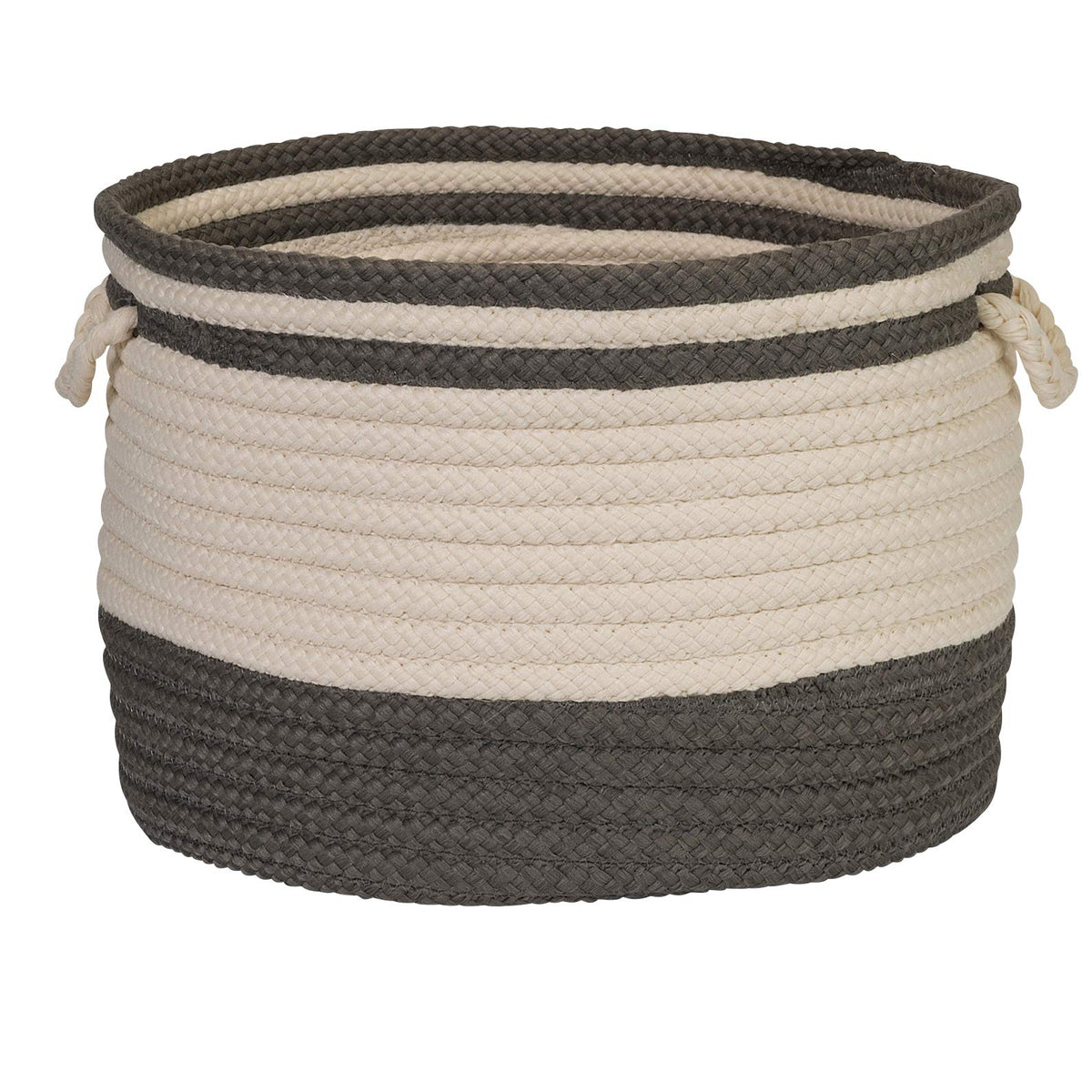 Bar Harbour Band Basket, 18 By 18 By 12-Inch, Gray