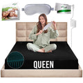 Earth Grounding Fitted Sheet Queen Size With 12% Silver Fiber & 4% Silk & 84% Organic Cotton - Black - Soft Earth Grounding Well