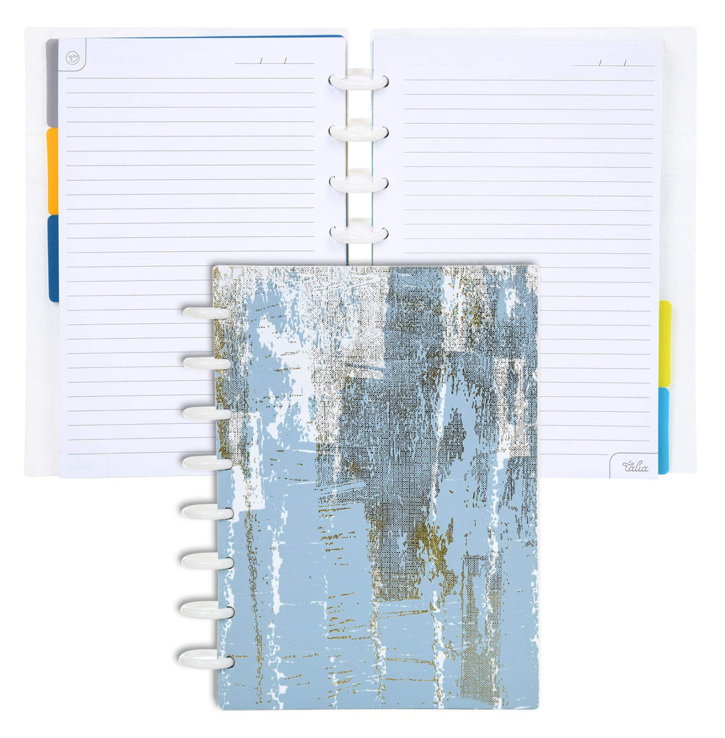Talia Discbound Notebooks, Planner, Customizable, (Xluxe 2 Sky, Junior (5.5In X 8.5In))