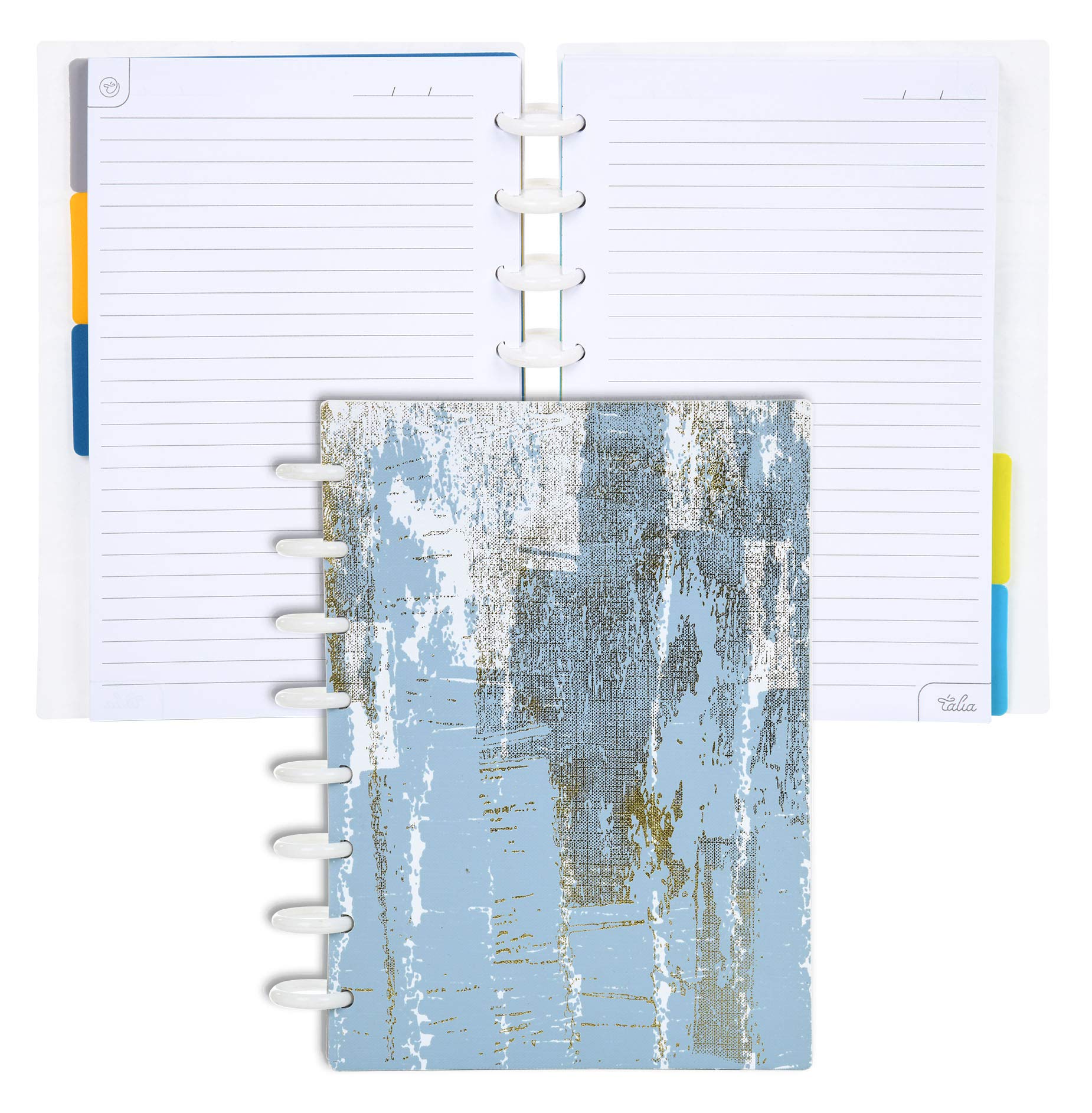 Talia Discbound Notebooks, Planner, Customizable, (Xluxe 2 Sky, Junior (5.5In X 8.5In))