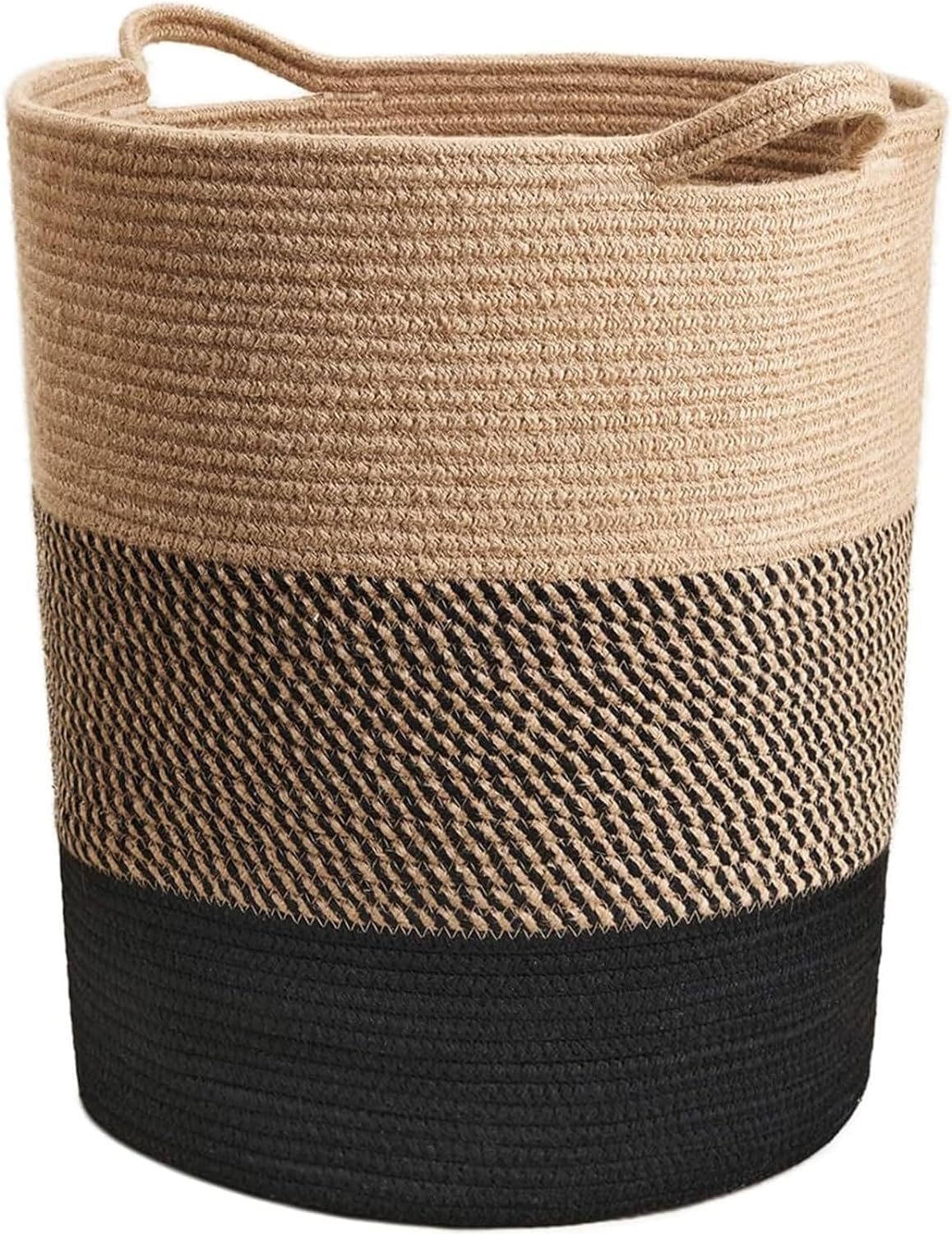 RUGSZONE Laundry Basket Large Laundry Hamper, Woven Baskets for Storage, 17.8 x 15.8 x 13.8, Wicker Laundry Basket for Living