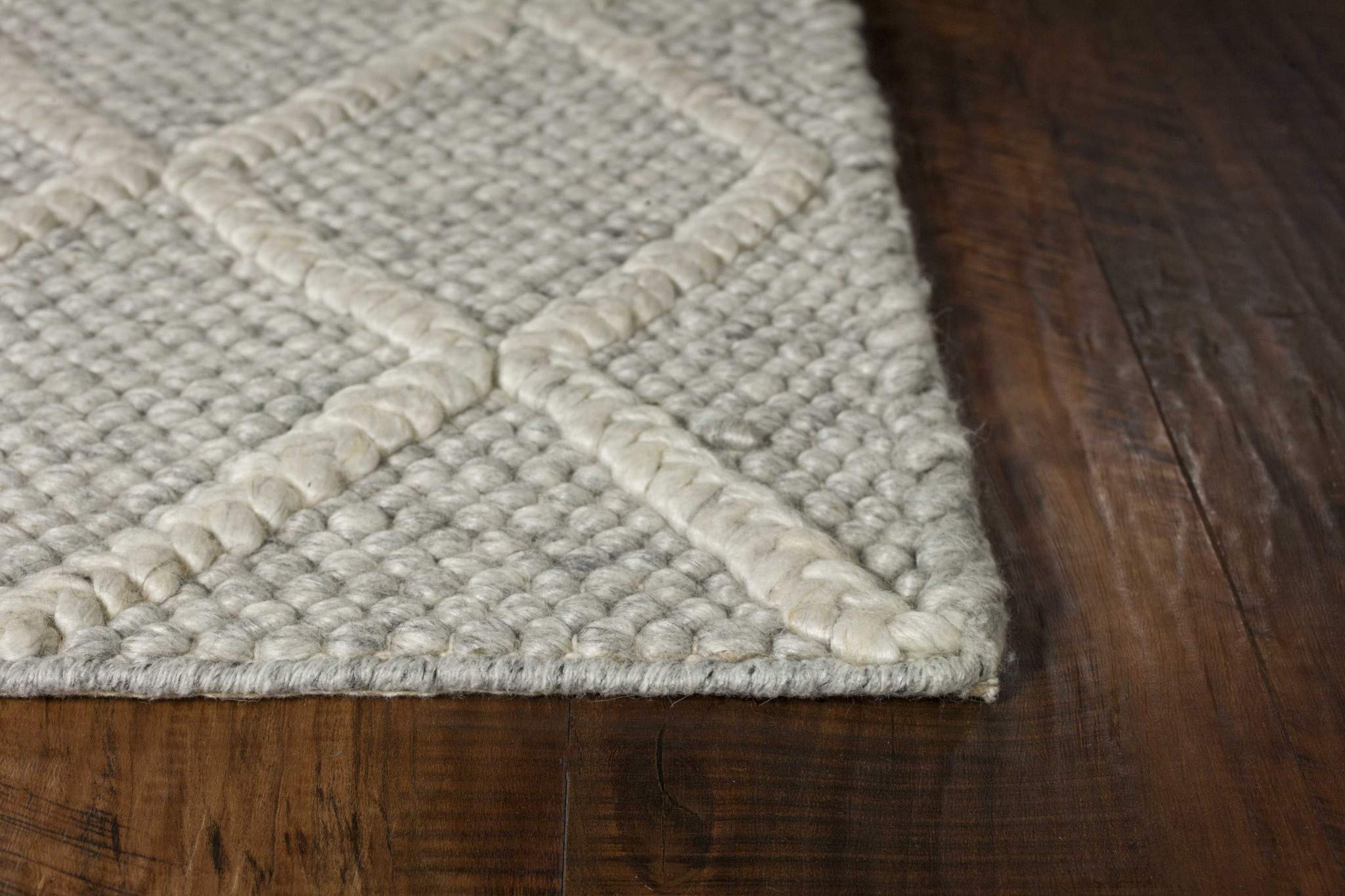 HomeRoots Decor 3'3-inch x 5'3-inch Wool Grey Area Rug