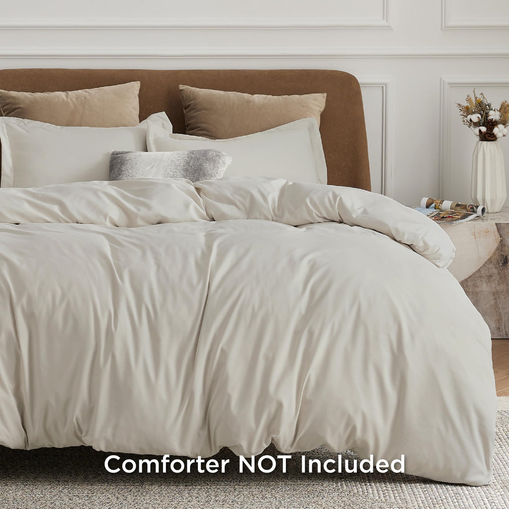 Bedsure Linen Duvet Cover King Size - Soft Double Brushed Duvet Cover For Kids With Zipper Closure, 3 Pieces, Includes 1 Duvet C