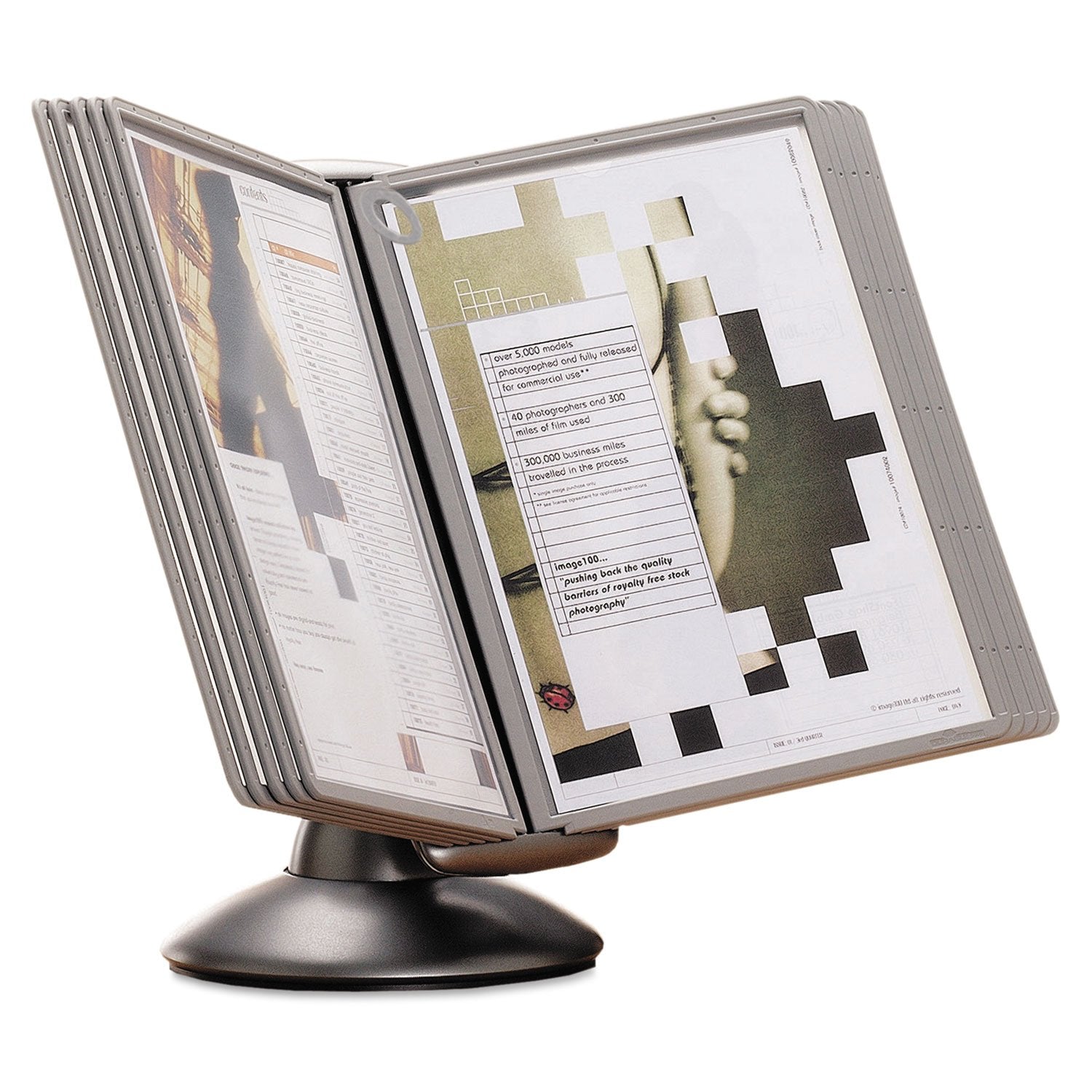 Durable 553937 Sherpa Motion Desk Reference System, 10 Panels