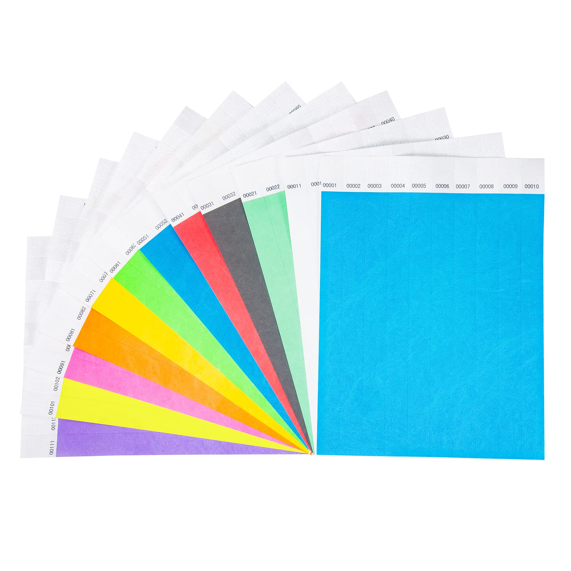 Dgbdpack 120 Pcs Tyvek Wristbands, 1-120 Consecutive Numbers Waterproof Tearproof And Printable Wrist Straps Admission Bracelets