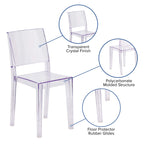 Flash Furniture Phantom Series Transparent Stacking Side Chair