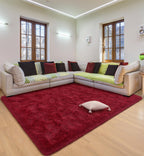 Detum Large Living Room Rug 6X9 Area Rug Wine Red Christmas Rugs For Bedroom Master Room Dining Dorm Kids Room Machine Washable