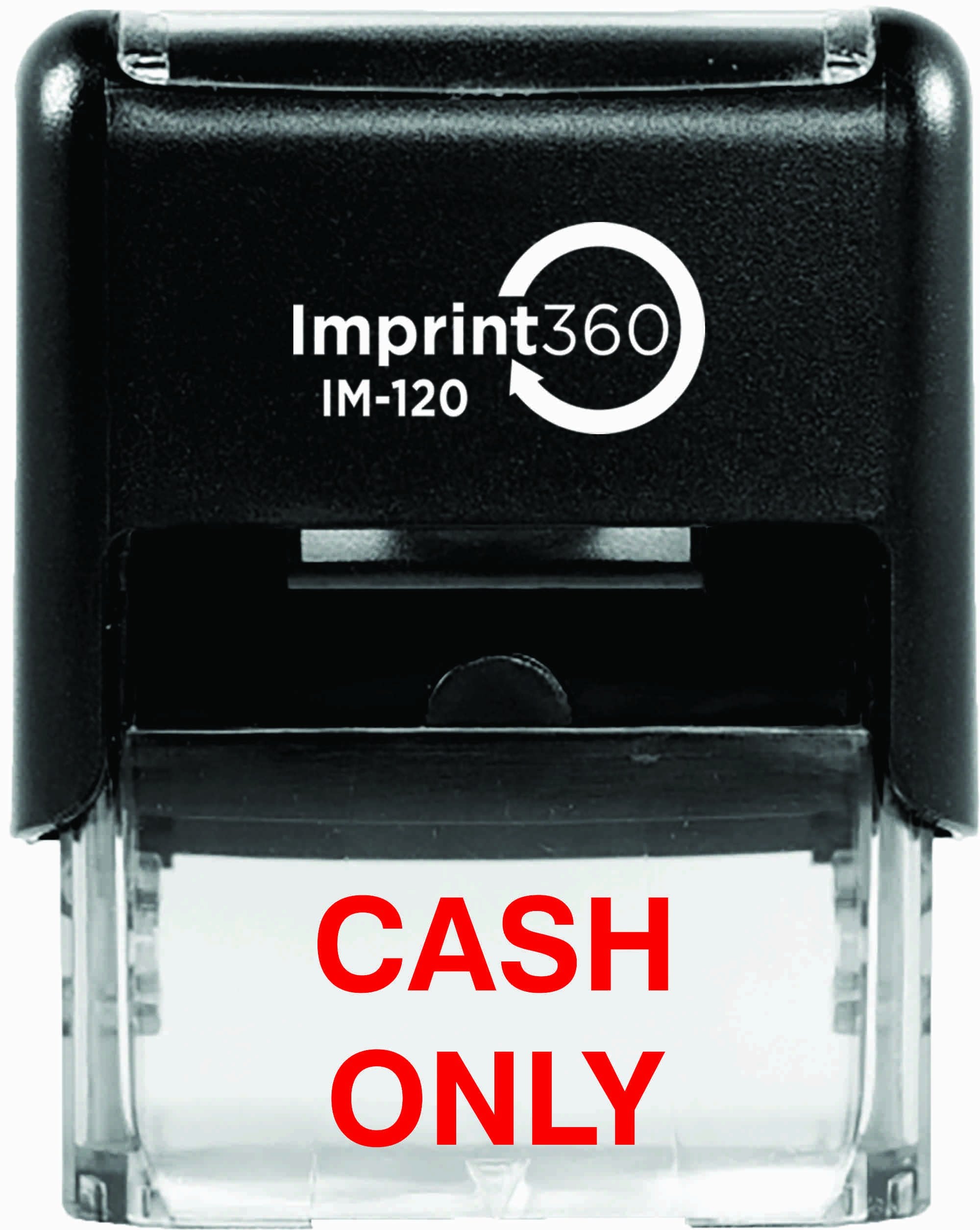 Supply360 As-Imp1096 - Cash Only, Heavy Duty Commerical Quality Self-Inking Rubber Stamp, Red Ink, 9/16' X 1-1/2' Impression S
