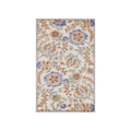 Nourison Aloha Indoor/Outdoor Ivory Blue 2'8' X 4' Area Rug, Easy Cleaning, Non Shedding, Bed Room, Living Room, Dining Room, B
