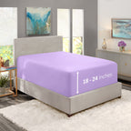 Nestl Lavender Fitted Sheet Queen Size, Extra Deep Pocket Queen Fitted Sheet Only, 1800 Microfiber Fitted Bed Sheet, Ultra Soft Fitted Queen Sheet Fits Up To 24 Inch Mattress - Queen Size Fitted Sheet