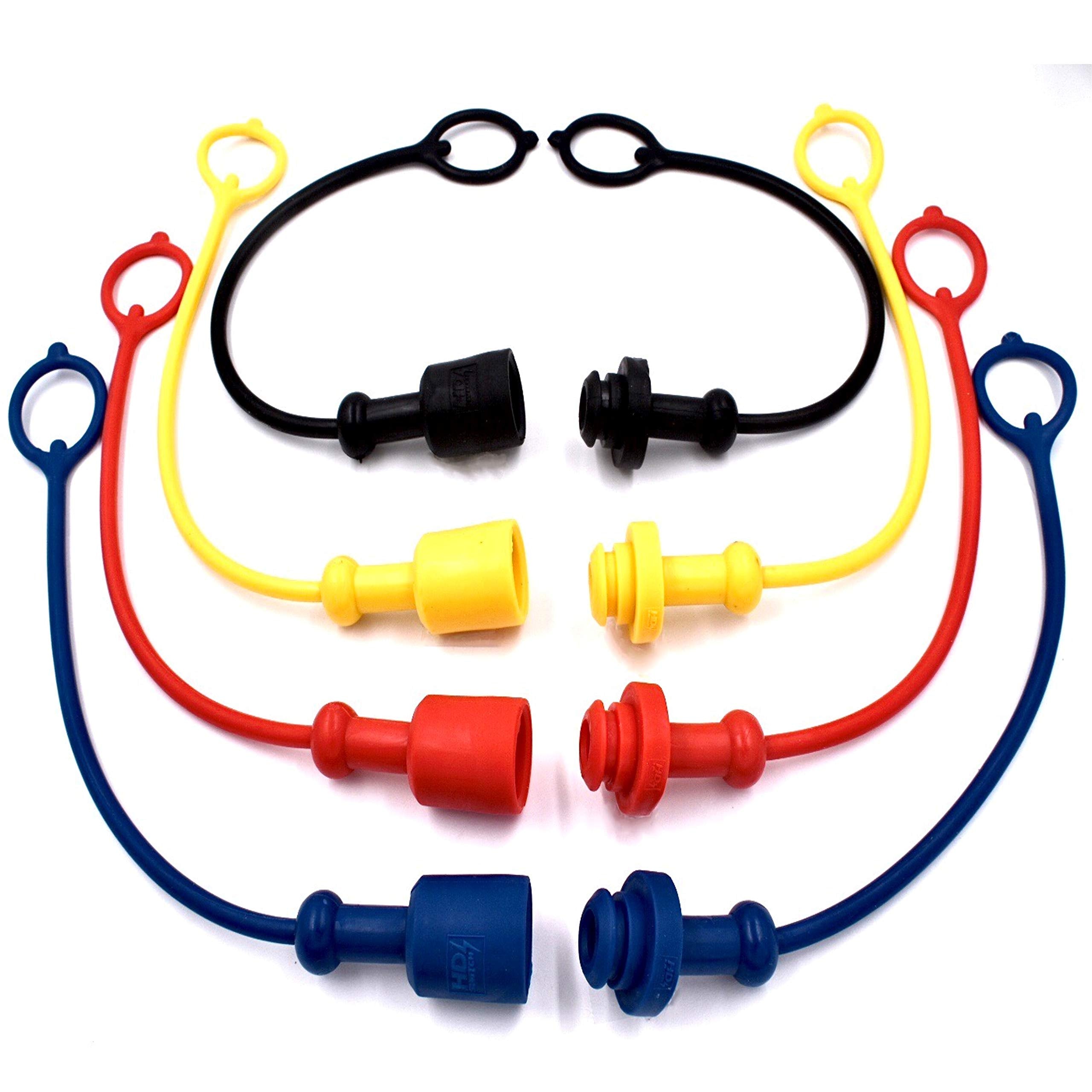 Hd Switch 8 Pk Hydraulic Quick Coupler Dust Cap & Plug Set Fits 1/4Inches Kubota La181 La203 La210 La211 La243 La271 La301 La302