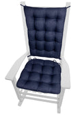 Rave Indigo Porch Rocker Cushions - Standard - Indoor-Outdoor, Fade Resistant, Weather Resistant - Latex Foam Fill Rocking Chair