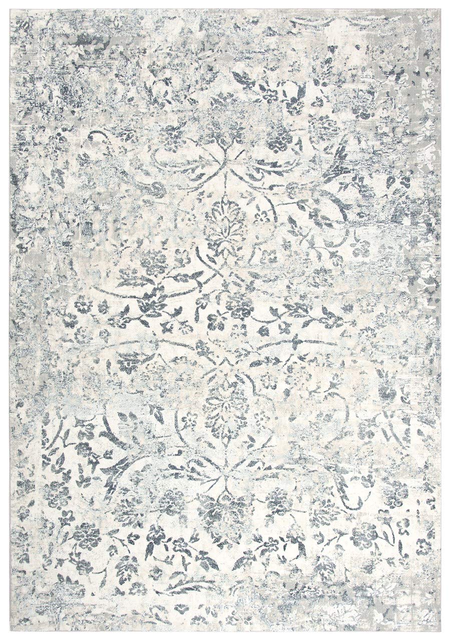 Alora Decor Glamour 5'3&quot;X7'6&quot; Vine/Scroll Cream/Gray/Rust/Blue Area Rug