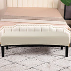 Searchi Waterproof Dining Bench Cover, Stretch Washable Bench Covers Slipcover, Rectangle Benches Seat Covers For Dining Room Living Room Kitchen(Beige)