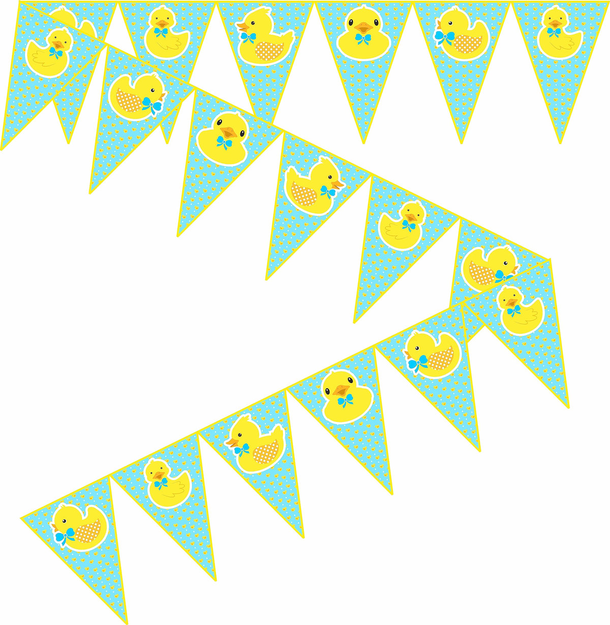 Untumble Duck Theme Birthday flag banner Decoration for a kids party | Duck Theme Flag Banner | Duck Theme Birthday Party Decora