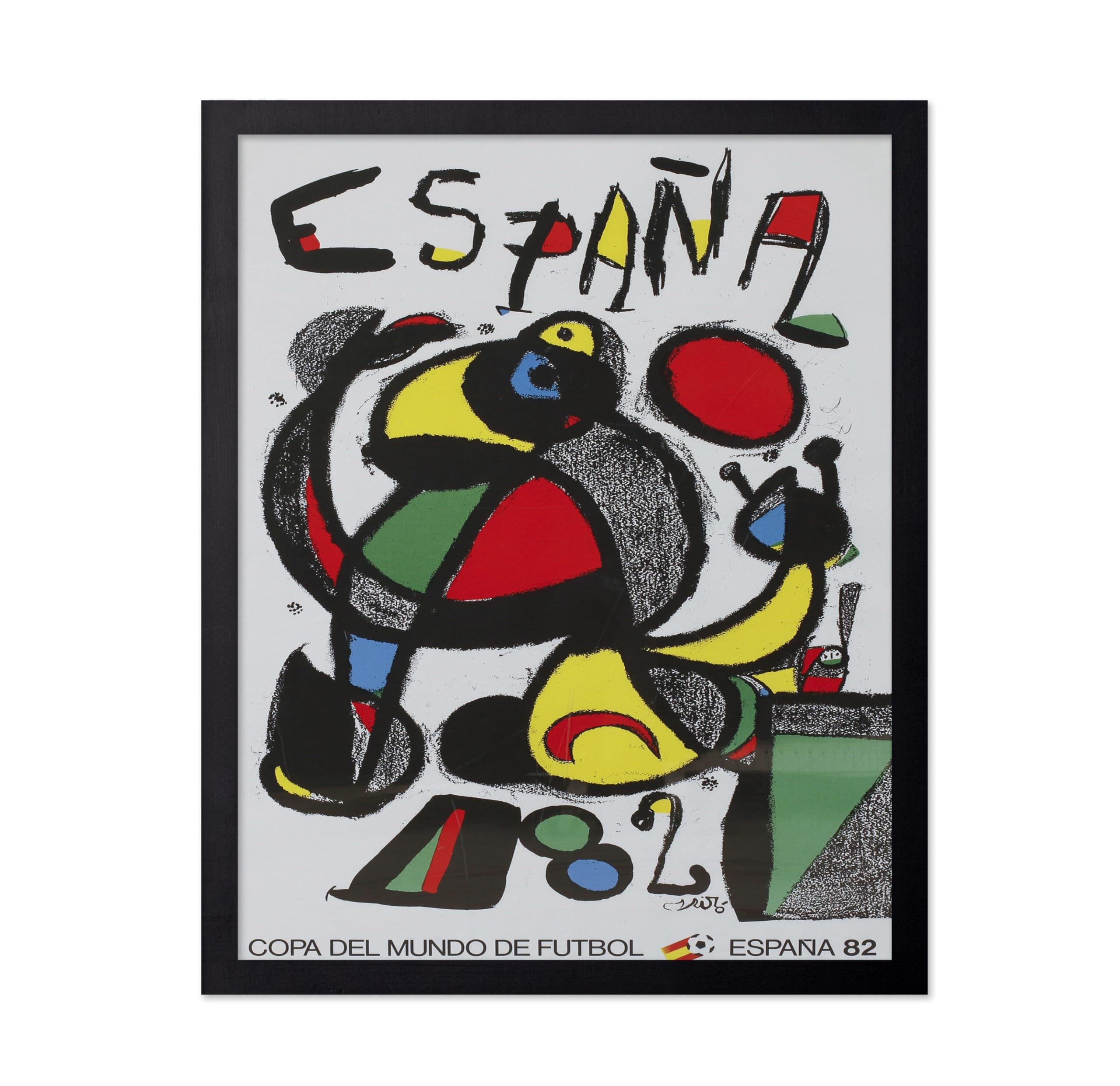 Poster Master Vintage Sports Poster - Retro Advertising Print - World Cup 1982, Spain, Abstract Figures, Colorful - Gift for Ath