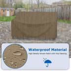 Sunpatio Outdoor Sofa Cover 60 Inch, Heavy Duty Waterproof Patio Loveseat Cover 2-Seater, All Weather Protection Outdoor Couch Cover For Patio Furniture, 60' L X 36' W X 30' H, Taupe