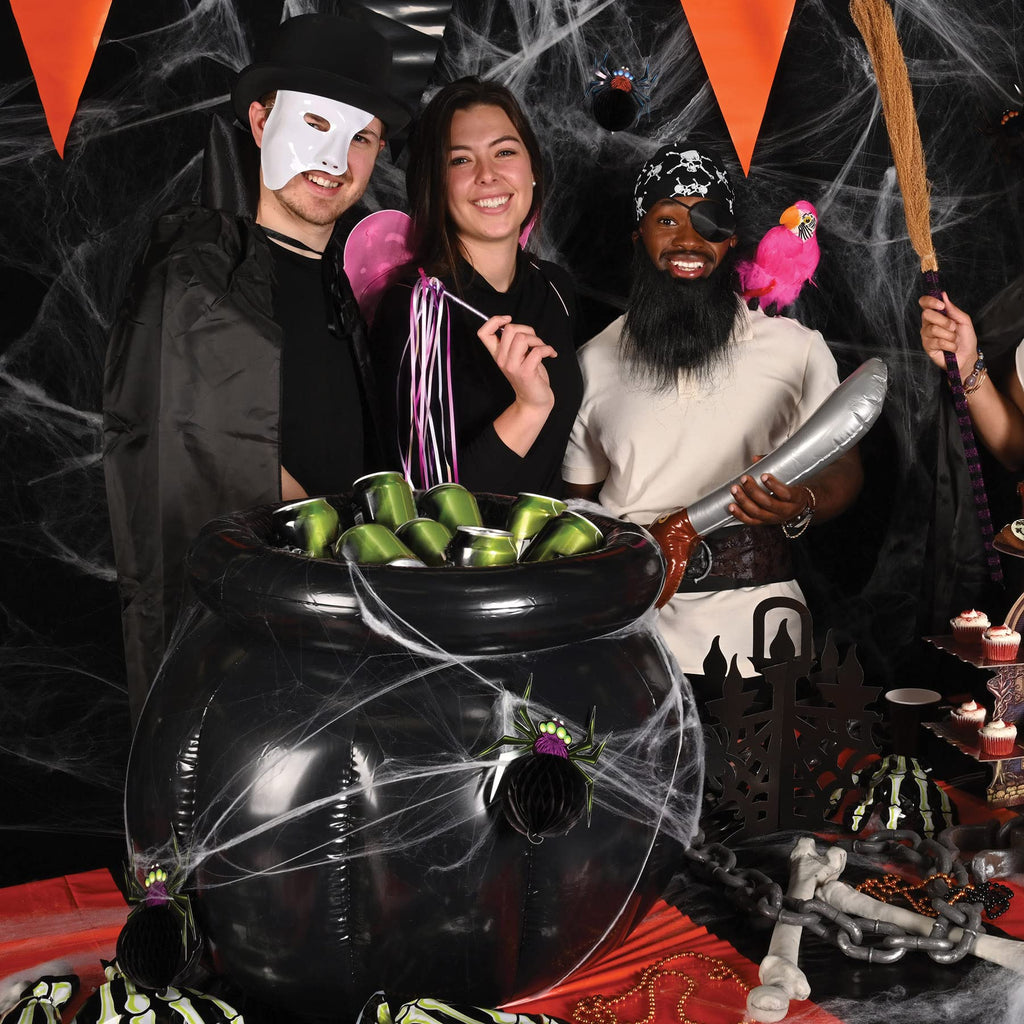 Beistle Inflatable Cauldron Coolers, 2 Pack, 18    X 22   , Each Holds Approx. 48 12 Oz. Cans - Drink Cooler, Drink Containers F