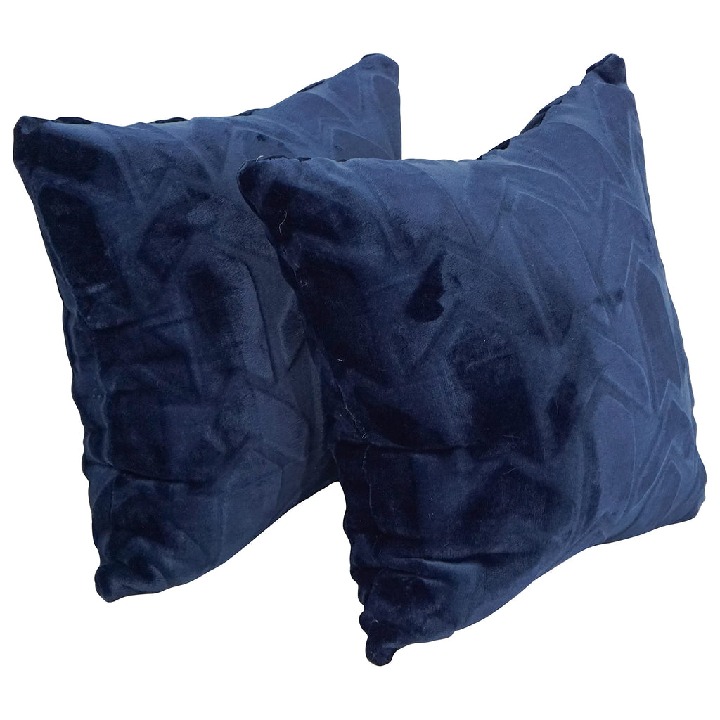 Blazing Needles Square Faux Fur Throw Pillows, 17", Agora Atlantis 2 Count