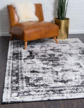 Unique Loom Sofia Collection Area Rug - Salle Garnier (7 10 x 11 Rectangle, Black/ Ivory)