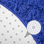 Junovo Rug 4X4 Feet, Light Navy, Fluffy Soft Area Rugs For Kids Girls Room Princess Castle Plush Shaggy Carpet, Circular Home De