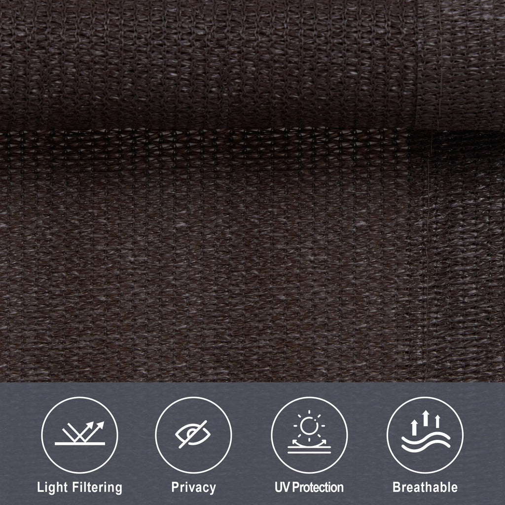 Vicllax Outdoor Roller Shade, Patio Cordless Blinds Roll Up Shade 6X6Ft, Chocolate