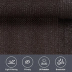 Vicllax Outdoor Roller Shade, Patio Cordless Blinds Roll Up Shade 6X6Ft, Chocolate